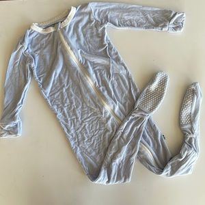 Kickee Pants Periwinkle Zip Footie Pajamas
